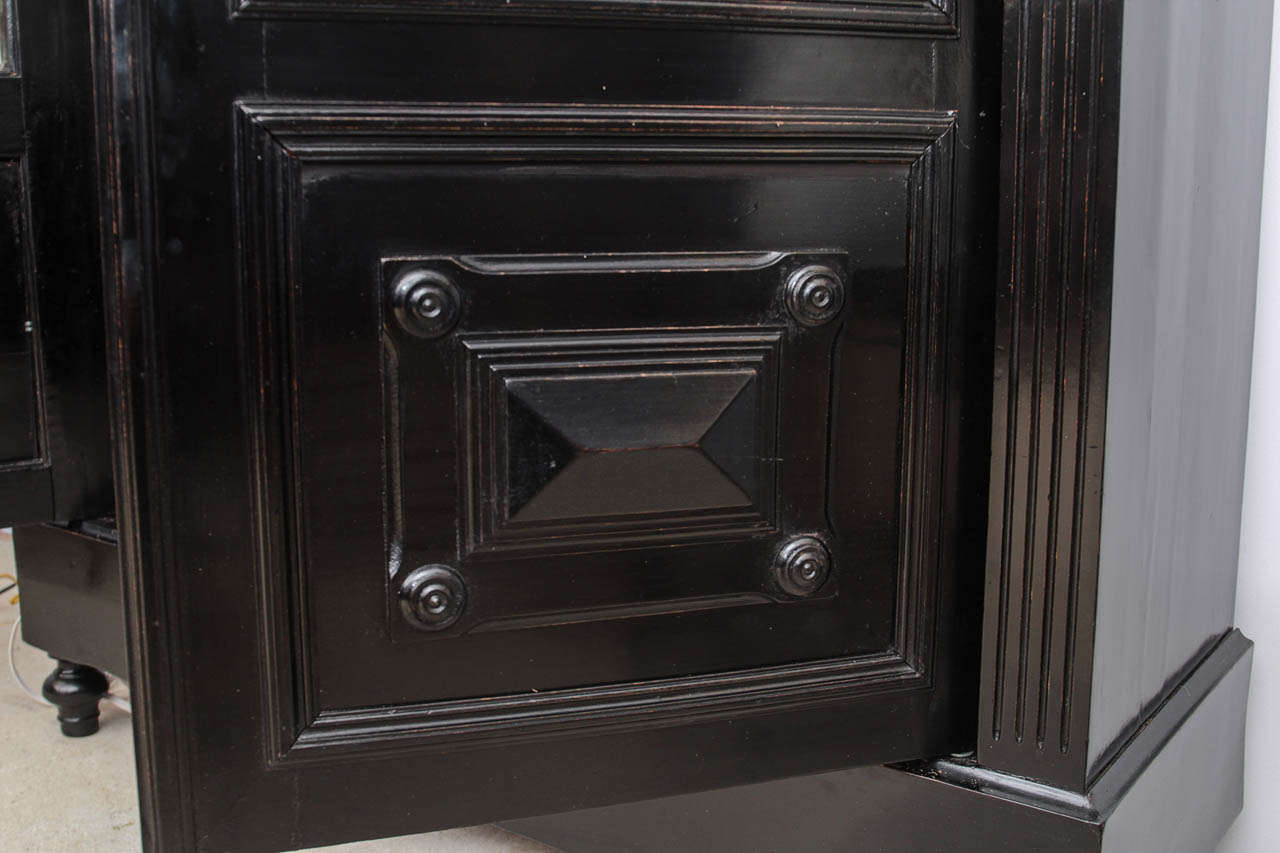 Small 19th C Ebonized French Bookcase 1